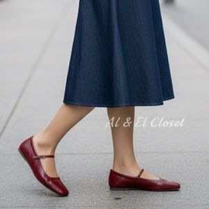 Dolce Vita Reyes Red Crinkle Patent Mary Jane Flats – Size 10.5 – NWB